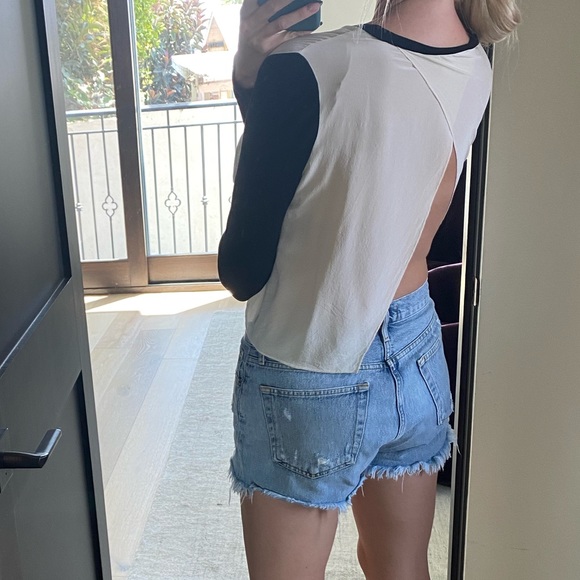 Aritzia Wilfred Silk Blend Long Sleeve Top Size M - Picture 2 of 6